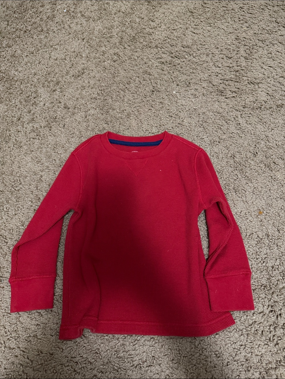 J. Khaki Kids Long-Sleeve Waffle Thermal Top - Red